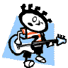 animated gif of guitar playing cartoon boy